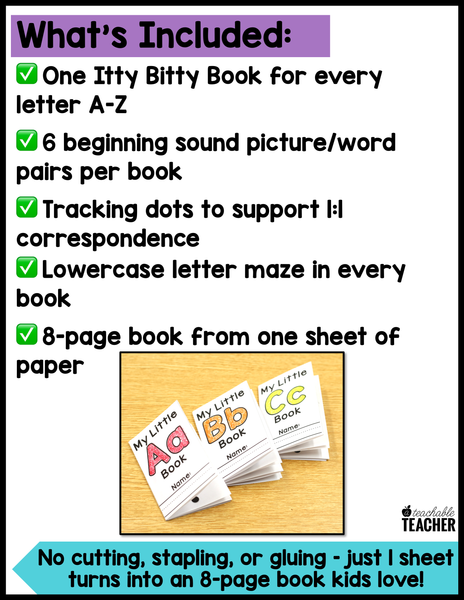 Itty Bitty Books - Alphabet Sounds Edition – A Teachable Teacher