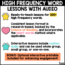 Hearts Words Google Slides Lessons High Frequency Words Science of Reading