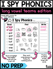 I Spy Phonics: Read & Write Long Vowel Team Words