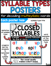 Decoding Multisyllabic Words Posters Teaching Practice