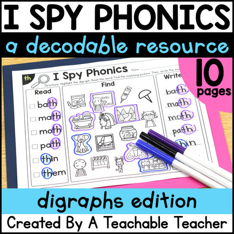I Spy Phonics: Read & Write Words with Consonant Digraphs