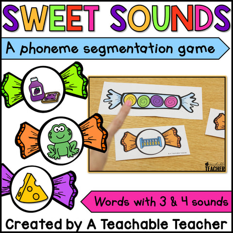 Candy Themed Phonemic Awareness Activities: Segmenting & Blending Sounds