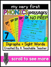 My Very First Phonics Passages- Digraphs