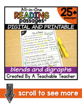 All-in-One Reading Passages - Blends and Digraphs Edition
