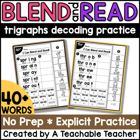 Blend and Read - Words with Trigraphs