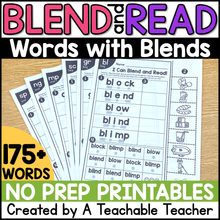 Blend and Read - Words with Blends