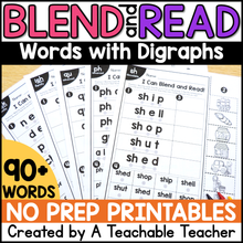Blend and Read - Words with Digraphs