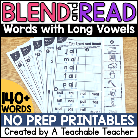 Blend and Read - Words with Long Vowels