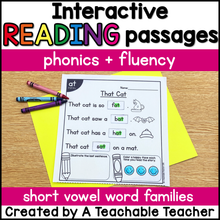 Interactive Reading Passages - Short Vowel Word Families