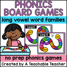 Phonics Word Family Slide Game - Long Vowel Edition