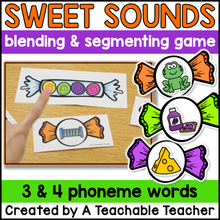 Halloween/October Candy Themed Phonemic Awareness Activities: Segmenting & Blending Sounds
