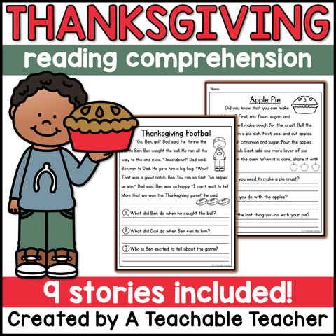 Thanksgiving Reading Comprehension