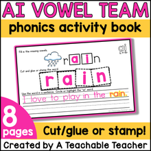 Vowel Team AI Activity Book