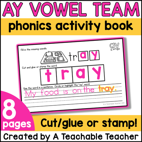 Vowel Team AY Activity Book