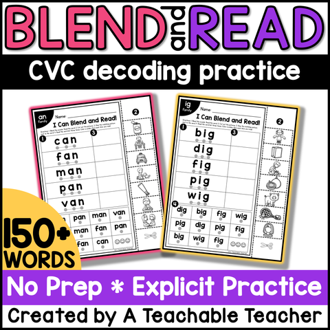 Blend and Read - CVC Words