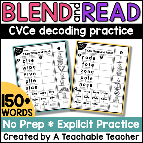 Blend and Read - CVCe Words