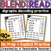 Blend and Read - Words with Digraphs