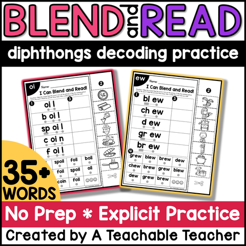 Blend and Read - Words with Diphthongs
