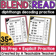 Blend and Read - Words with Diphthongs