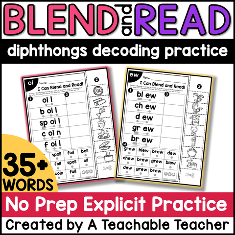 Blend and Read - Words with Diphthongs