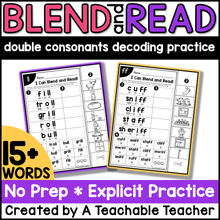 Blend and Read - Words with Double Final Consonants