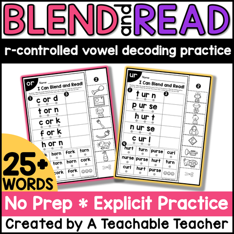 Blend and Read - R-Controlled Vowel Words