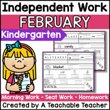 Kindergarten Independent Work - February