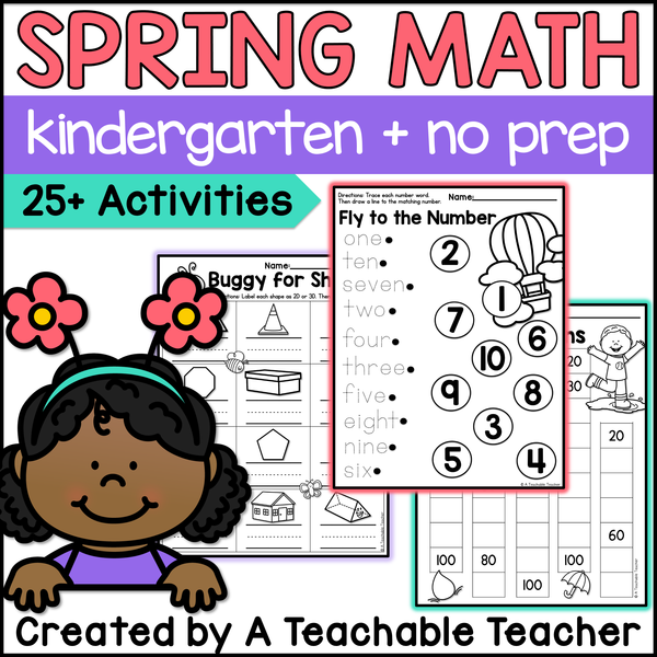 Prepless Kindergarten Spring Math - 25+ Activities – A Teachable Teacher