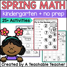 Prepless Kindergarten Spring Math - 25+ Activities