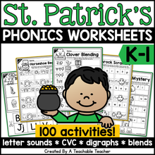 St. Patrick's Day Phonics Bundle- NO PREP