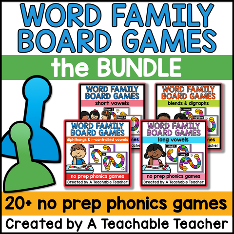 Phonics Word Family Slide Game – The BUNDLE