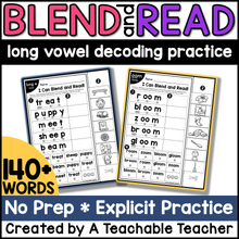 Blend and Read - Words with Long Vowels