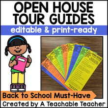 Editable Open House Tour Guides