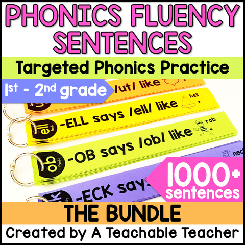 Phonics Based Fluency Sentences- THE BUNDLE