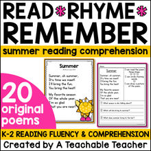 Read Rhyme Remember - Summer Reading Comprehension