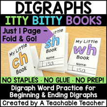 Itty Bitty Books - Digraphs Edition