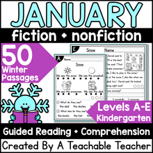 January Guided Reading Passages - Levels A-E