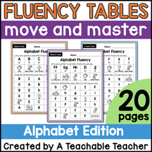 Move and Master Fluency Tables - Alphabet Edition
