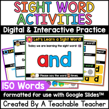 Digital High Frequency Word Lessons- SET #1