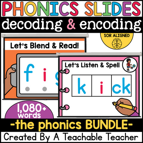 Science of Reading Phonics Google Slides for Decoding and Encoding MEGA BUNDLE