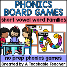 Phonics Word Family Slide Game - Short Vowel Edition