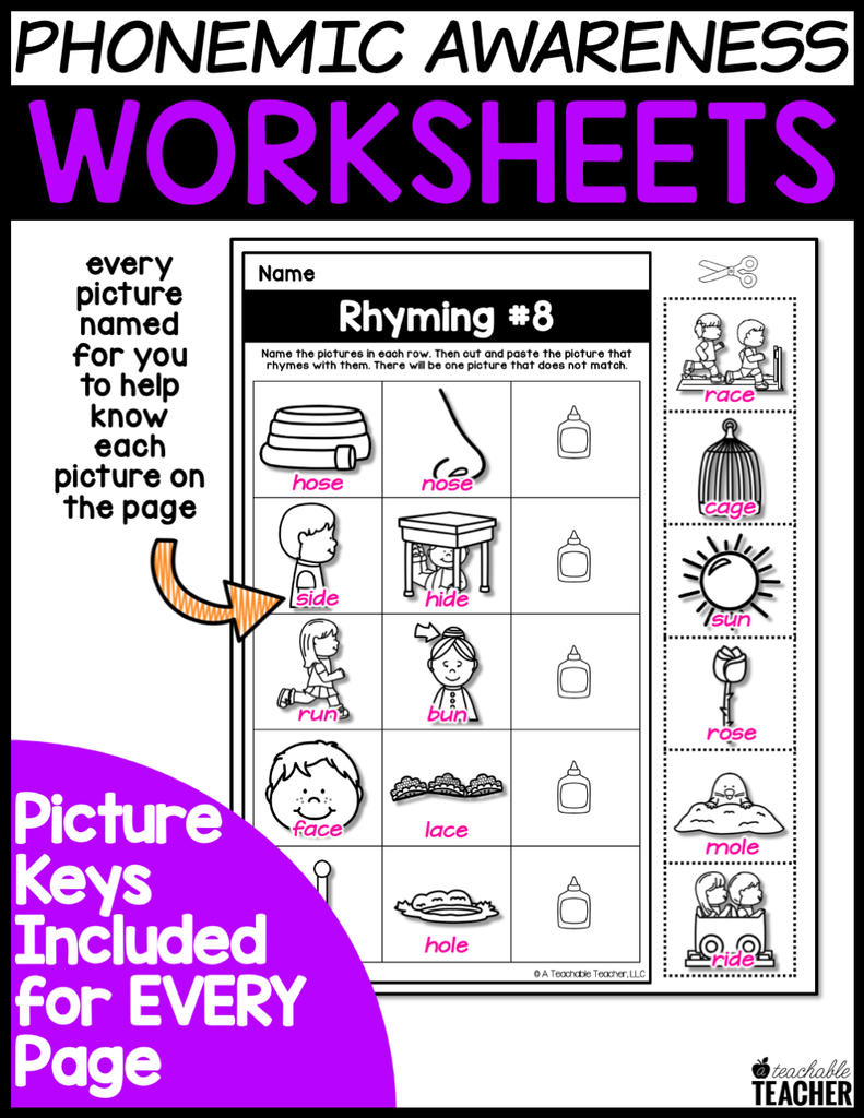 phonemic-awareness-worksheets-a-teachable-teacher for Free Printable Phonemic Awareness Worksheets Phonemic Awareness Worksheets – A Teachable Teacher for Free Printable Phonemic Awareness Worksheets