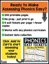 Phonics Exit Tickets- THE VERY BIG BUNDLE
