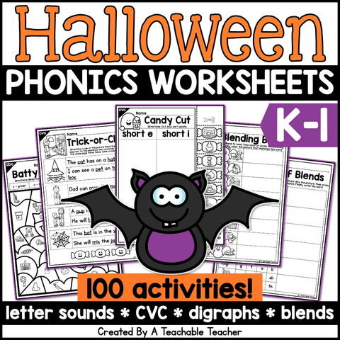 Halloween Phonics BUNDLE- NO PREP