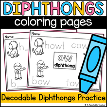 Diphthong Coloring Pages