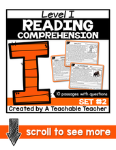 Level I Reading Comprehension Passages and Questions - Set Two