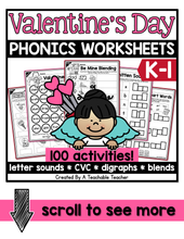 Valentine's Day Phonics Bundle- NO PREP