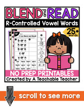 Blend and Read - R-Controlled Vowel Words
