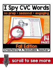 I Spy CVC Words - Fall Edition