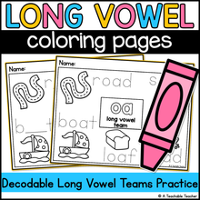 Long Vowel Teams Coloring Pages